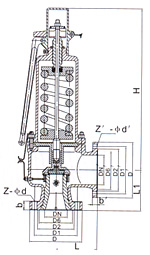 A48型高壓全啟式安全閥結構圖