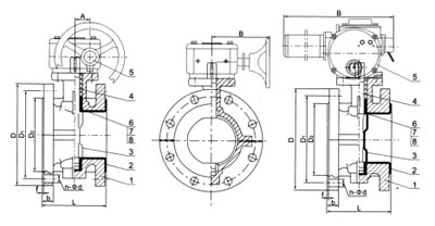 D(6,9)41F、D(6,9)41Fs、D341F、D341Fs法蘭襯氟塑料蝶閥
