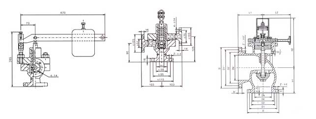 GA49型沖量安全閥結(jié)構(gòu)圖 GA49型沖量安全閥結(jié)構(gòu)圖