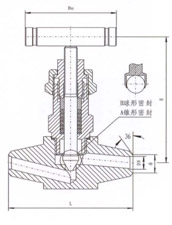 J61焊接式針型閥結構示意圖